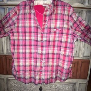 Pink 14 petite Allison Daley top with Large petite Shell/Cami
